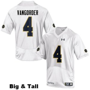 Notre Dame Fighting Irish Men's Montgomery VanGorder #4 White Under Armour Authentic Stitched Big & Tall College NCAA Football Jersey LCL2599PV